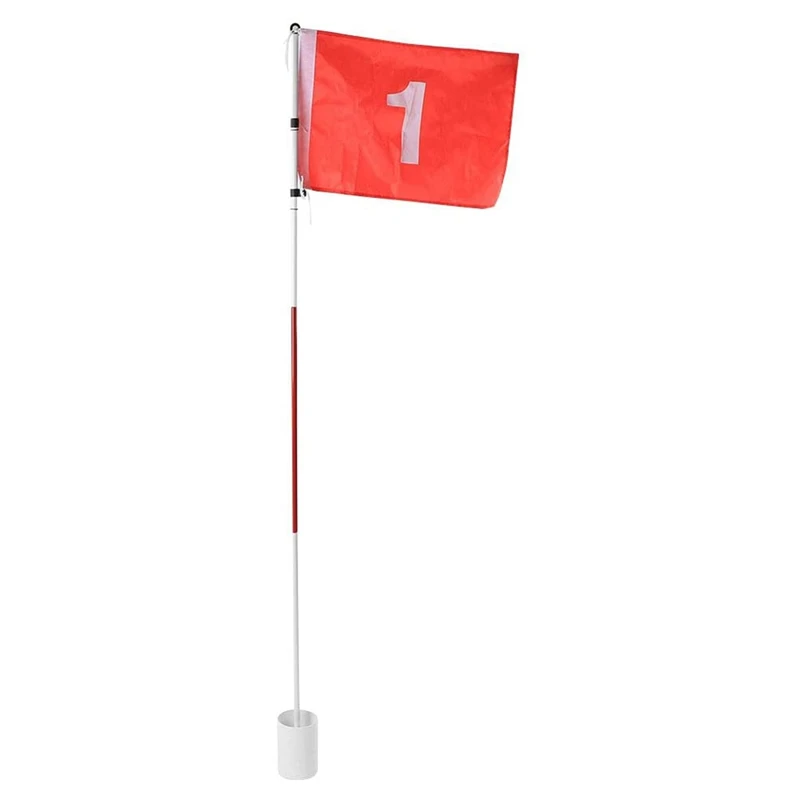 

Putting Green Flags Folding Backyard Practice Golf Hole Pole Cup Flag Stick Putting Green Flagstick