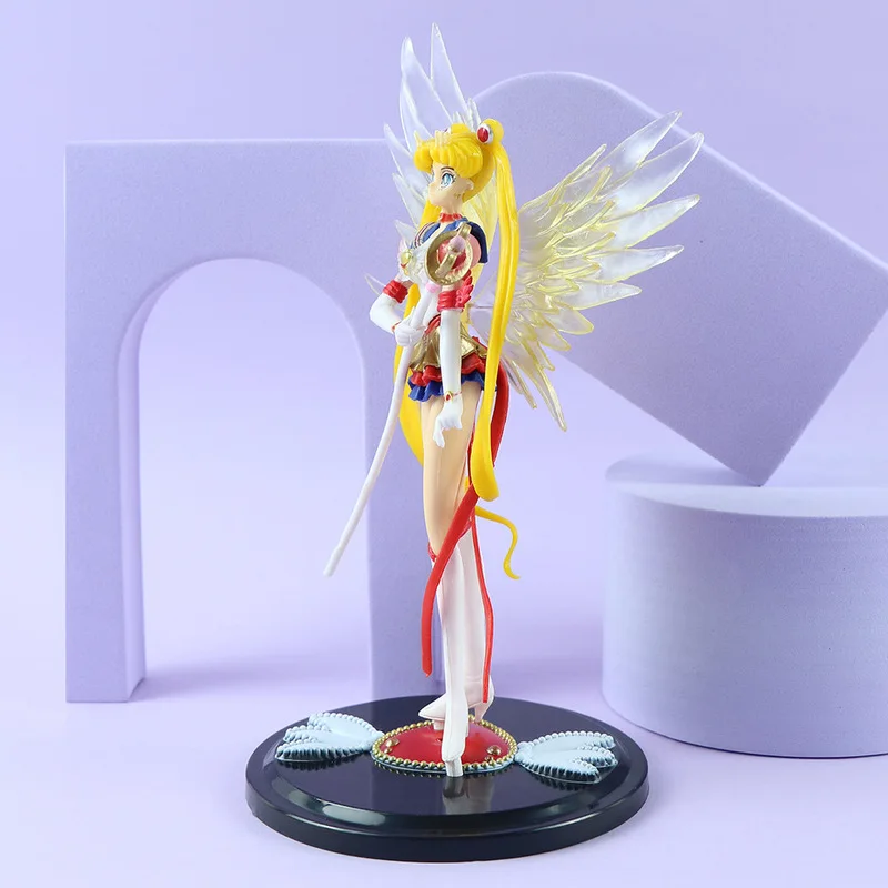 16cm Eternal Sailor Moon Cake Ornaments Tsukino Usagi Action Figure Decoration Collection Doll Anime Model Toy For Birthday Gift