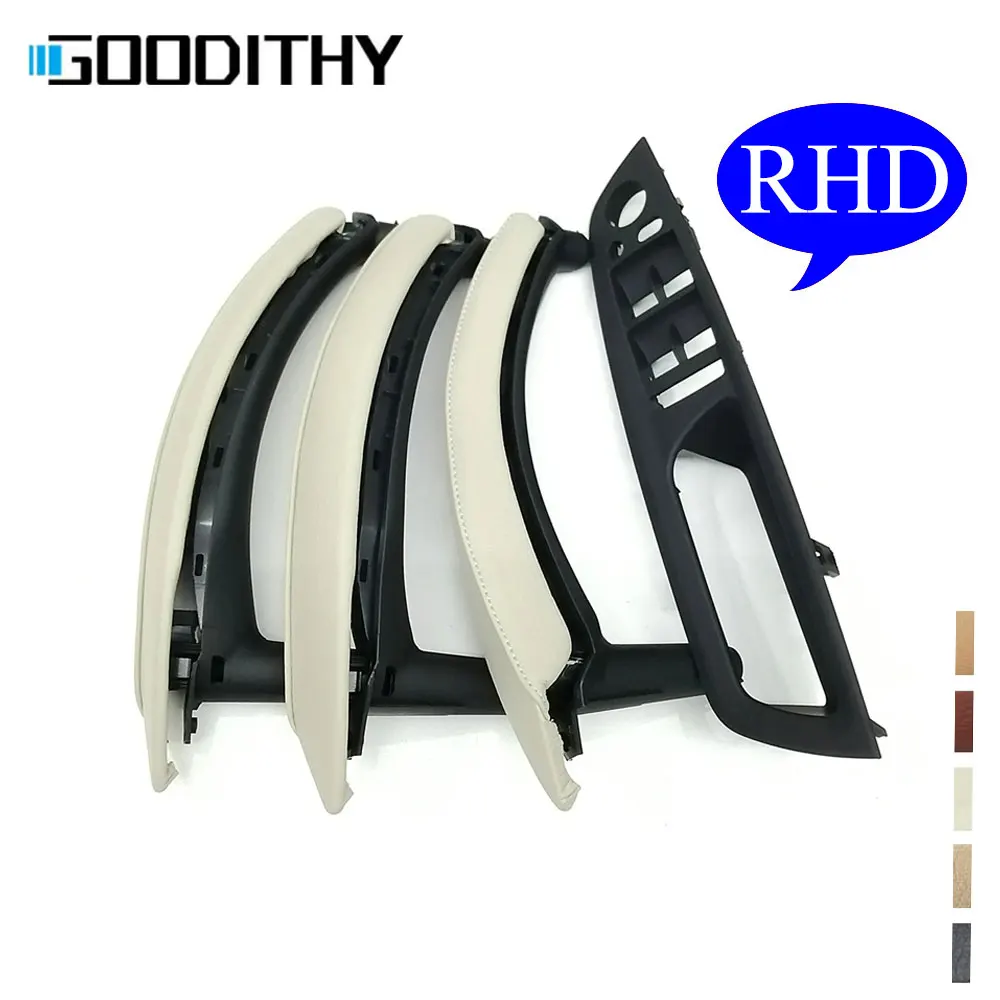 RHD Right Hand Diver Car Armrest Panel Cover Door Pull Handle Leather Assembly Trim Replacement For BMW X5 X6 E70 E71 2007-2013