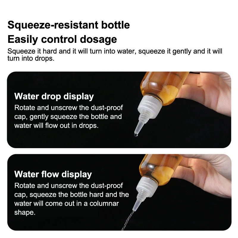 Przezroczysta butelka z zakraplaczem 3-100ml, pusta, plastikowa, wielokrotnego użytku, z dyszą i nakrętką, butelka do wyciskania, pojemniki na tusz do tatuażu/pigment.