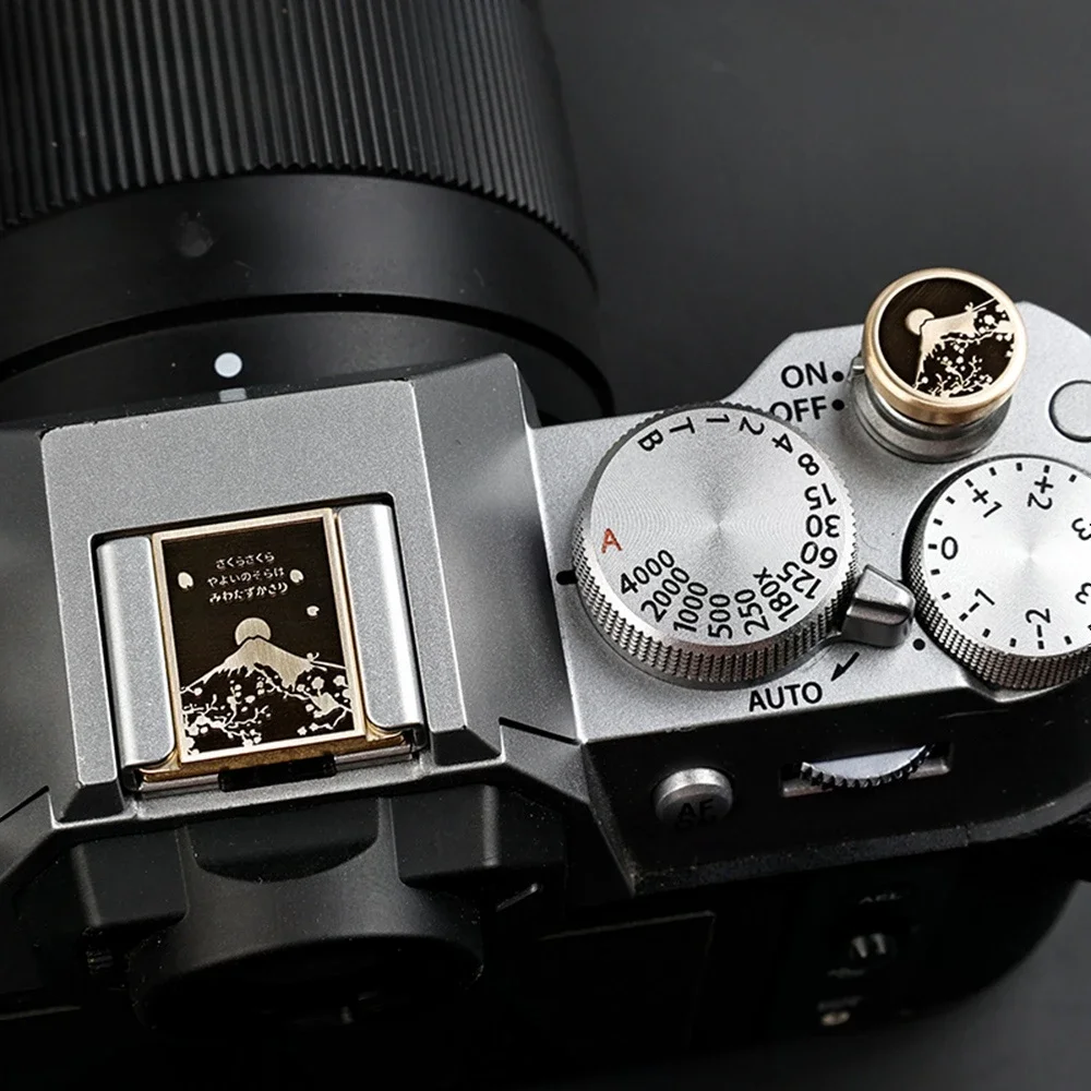 Metalowa osłona mocowania lampy błyskowej, przycisk migawki, nakładka ochronna do Canon Nikon Sony Fuji XT50 XM5 XT30II XS20 XT5 Leica, akcesoria — zdjęcie produktu 2