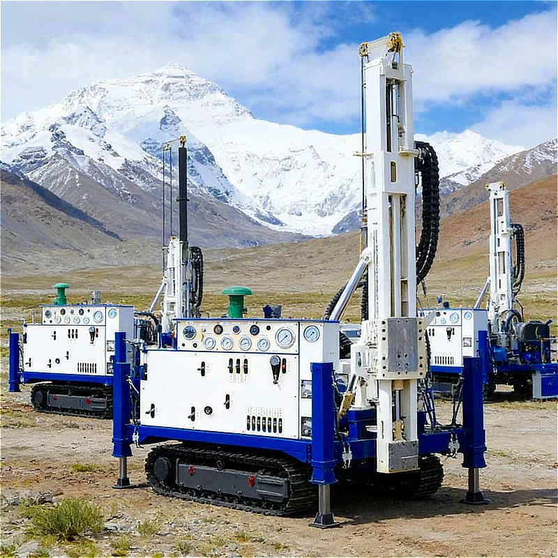 Hot Sale Fully Automatic 300m Depth Water Well Drilling Rig Hydraulic Clamp Core Components Motor Rotary Drilling Rig Customized