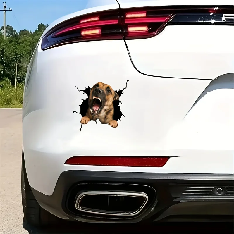 Pegatina de Vinilo 2D de Alta Calidad con Diseño de Perro Malinois Belga, Adhesivo Impermeable para Decoración de Ventanas y Carrocería de Automóviles