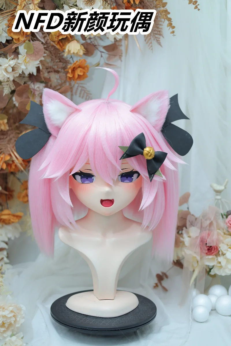 (NFD-21-03) Customize Character Female/Girl Resin Kig Full Head With Lock Anime Cosplay Japanese Anime Kigurumi Mask