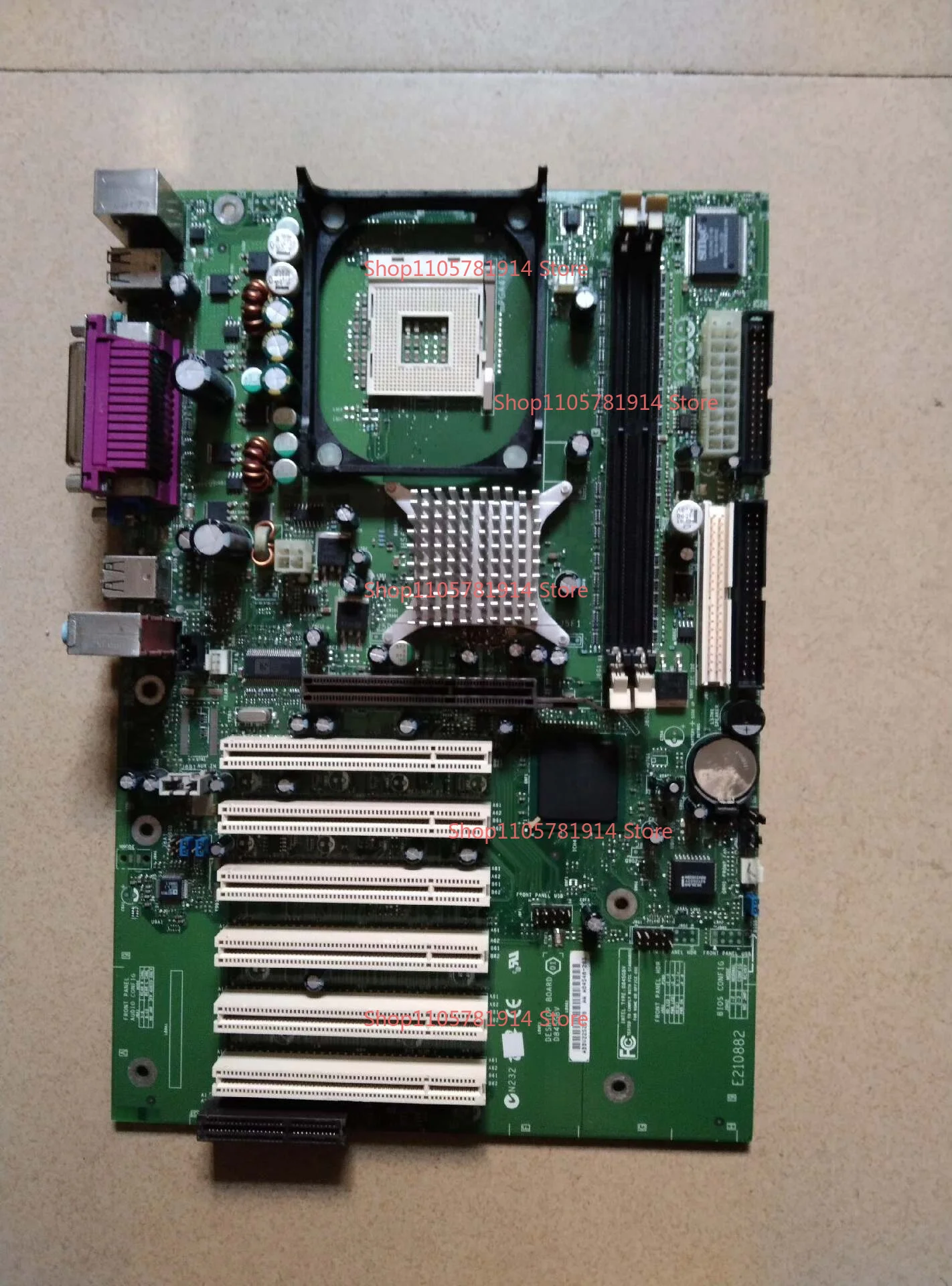 For INTEL D845GBV Industrial Computer Main Board 6 PCI Main Board Graphics Card, Sound Card, Without Network Interface Card