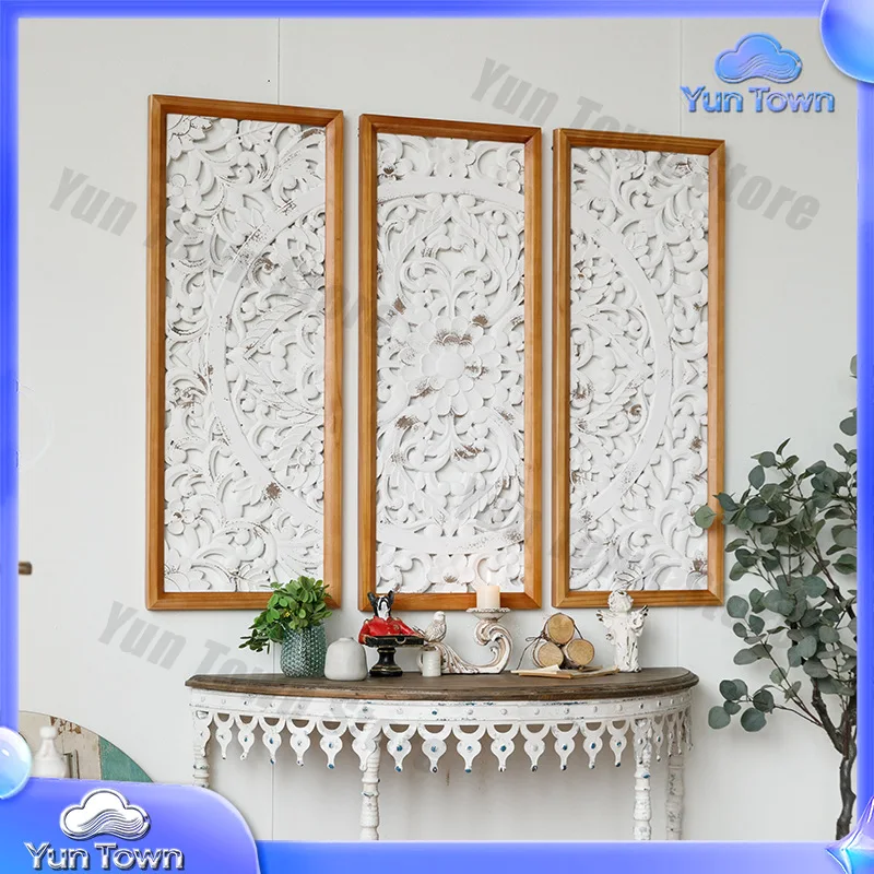 French Vintage Country Style Wall Art Set for Living Room Dining Room Entryway Wall Decor Farmhouse Wall Hanging Decoration