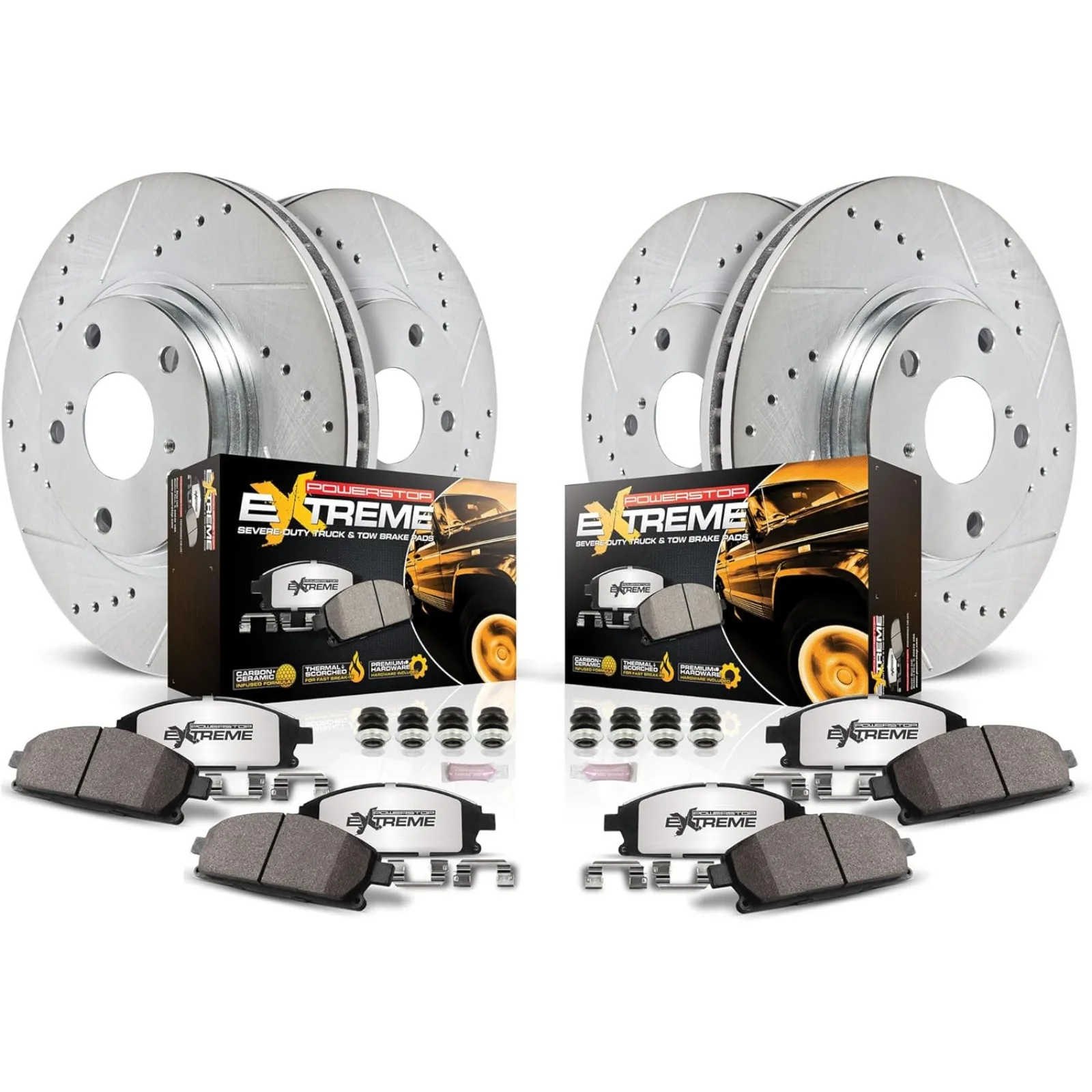 US Brake Kit For 2015-2020 Escalade Silverado, 2015-2020 1500 Suburban, Sierra 1500 Yukon (6 Lug) - Truck & Tow Front and Rear