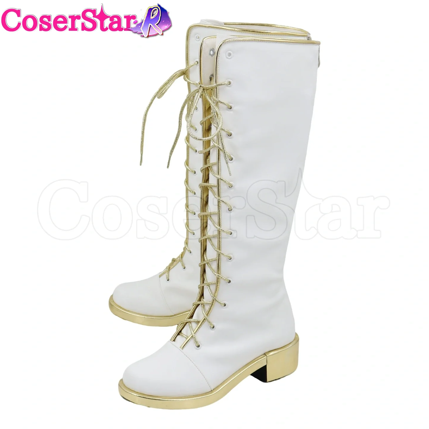 CoserStar-R HUNTR X Kpop Demon Hunters Rumi Cosplay zapatos botas mujeres niñas niños adultos Cosplay disfraz Prop