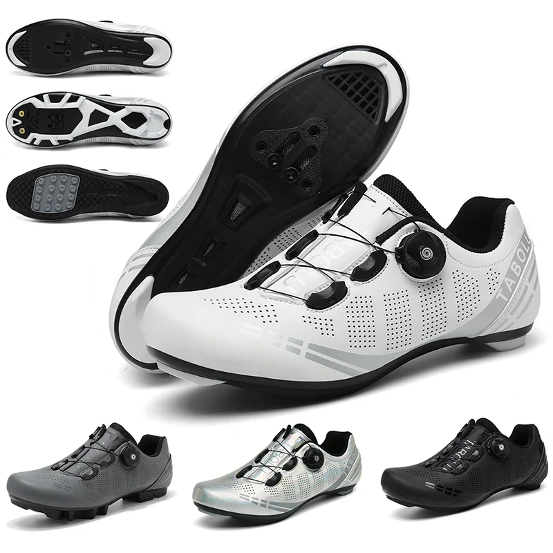 Men Mountain Bike Shoes Self-Locking Speed Road Cycling Footwear Non Locking Cycling Shoes Flat Pedal  Bicycle Sneaker MTB Women