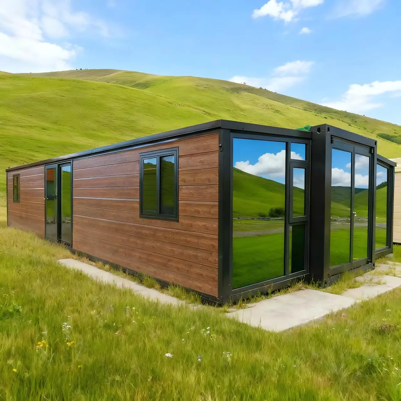 Casa Móvil Pequeña de 20 pies/40 pies, Casa Prefabricada Modular de 2/3 Dormitorios, Casas Prefabricadas de Lujo, Casa Contenedor Expandible Prefabricada