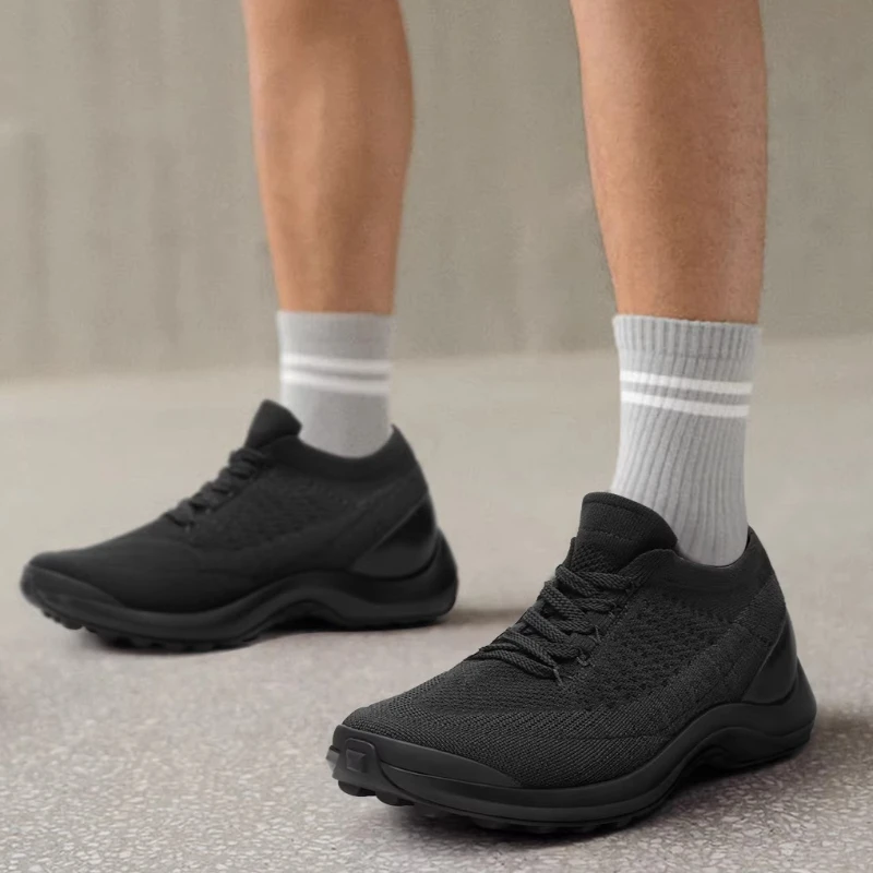 Casual Sneakers 7cm Elevator Shoes for Men's New Outdoor Thick Soled Height Increasing Shoes Mesh Fabric Breathable Sports Shoes