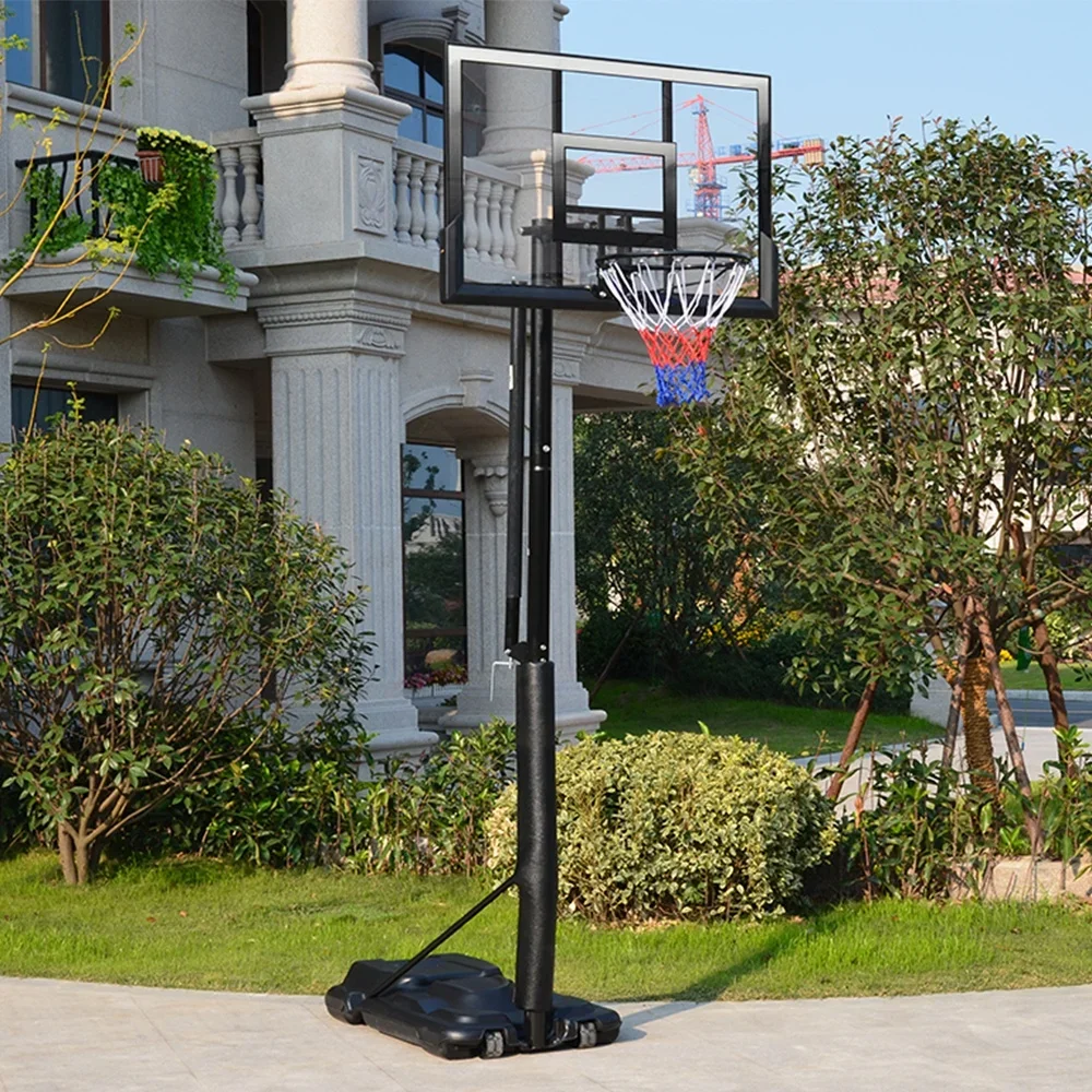 Portable Outdoor 8-10ft Basketball Stand Height Adjustable Removable Basketball Hoop