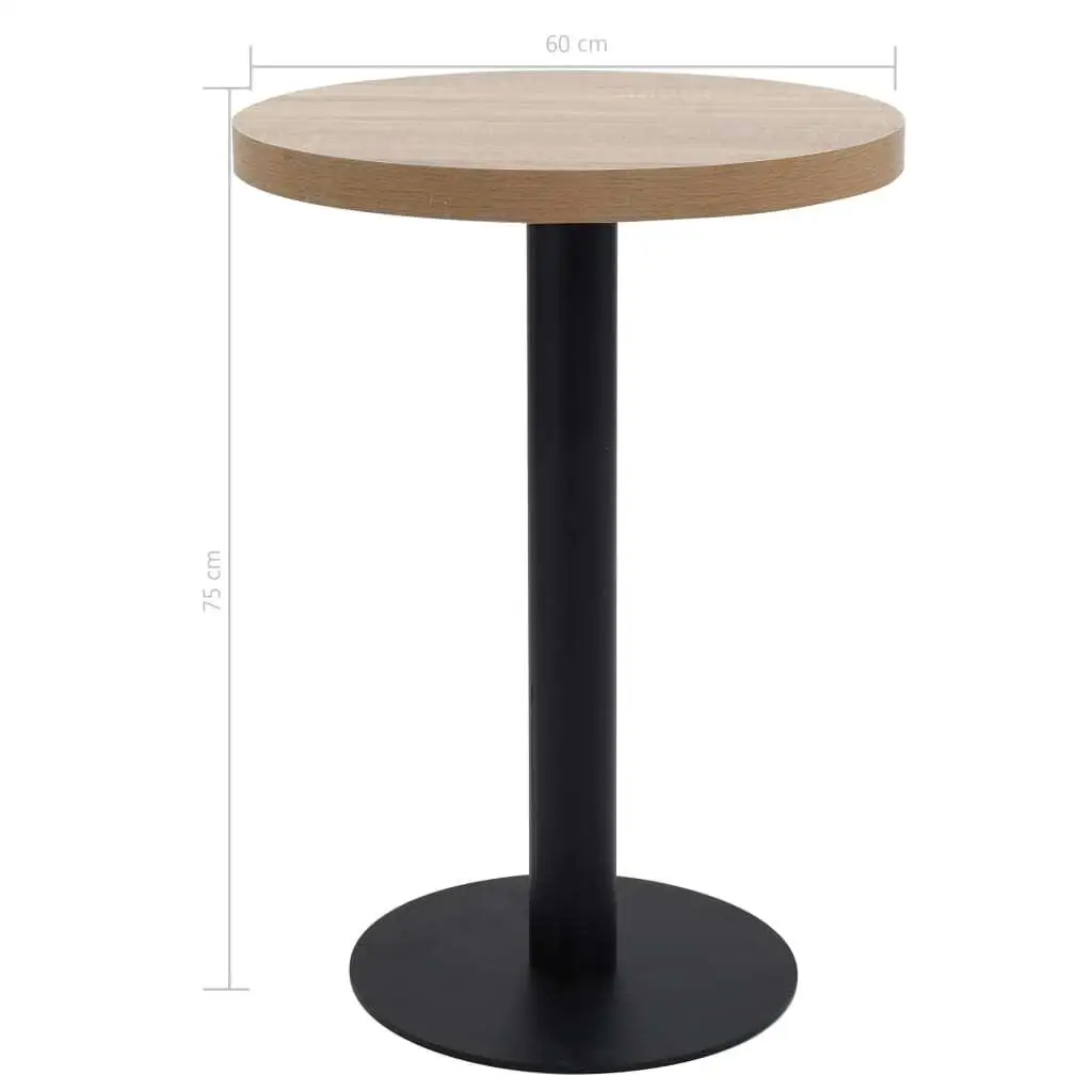 Light Brown Bistro Table 23.6'' - Stylish Dining Furniture for Home & Kitchen