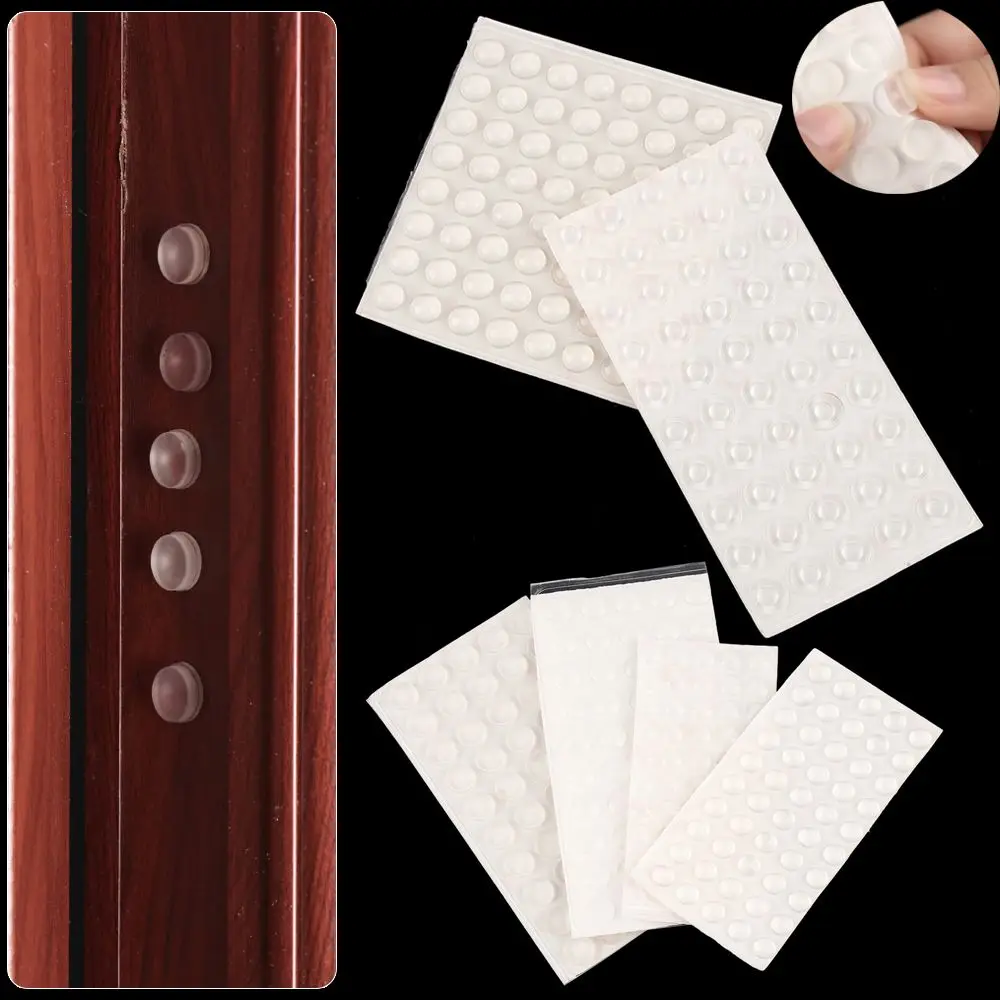 New Self Adhesive Damper Buffer Round Clear Cabinet Door Bumpers Silicone Protective Pads