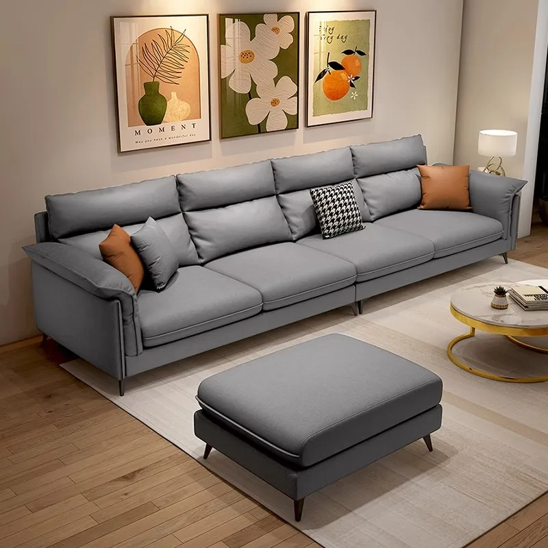 Luxury Home Sofa Set Combination Italian Leather Modular Sofa Set Antique Living Room