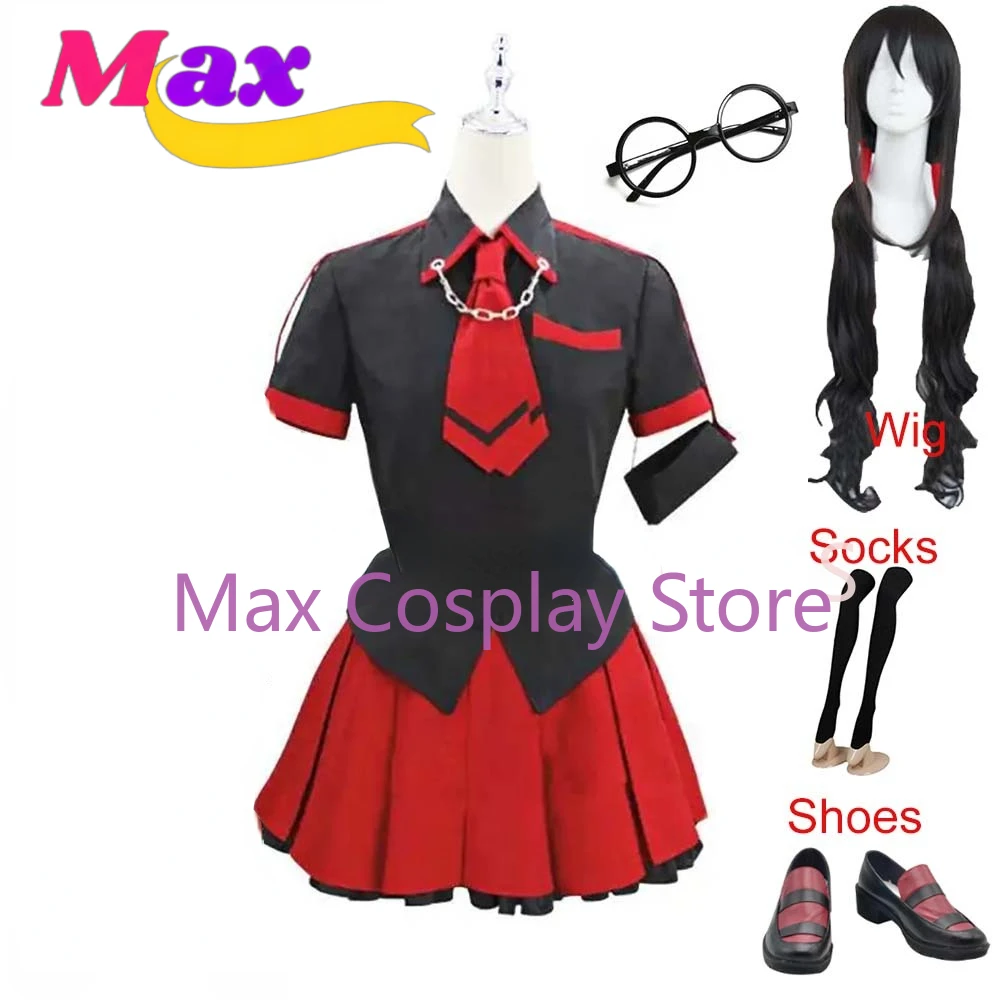 Max Anime Cosplay Kisaragi Saya Cosplay Costume Girl Dress Uniform Women's Daily School Uniform Halloween Custom Made