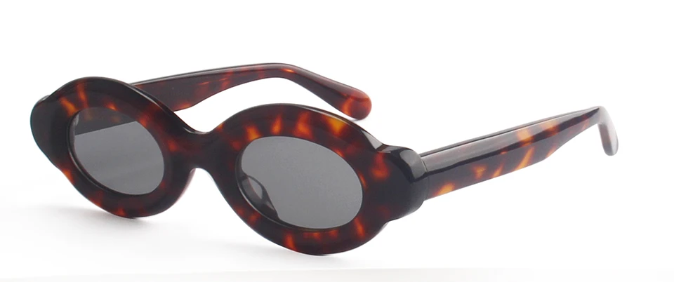 Luxus Dicke Gemischte Acetat Oval Polarisierte Sonnenbrille Frauen Trendy UV Schutz Brillen Stilvolle Schild Für Männer lentes de sol – Detail 5