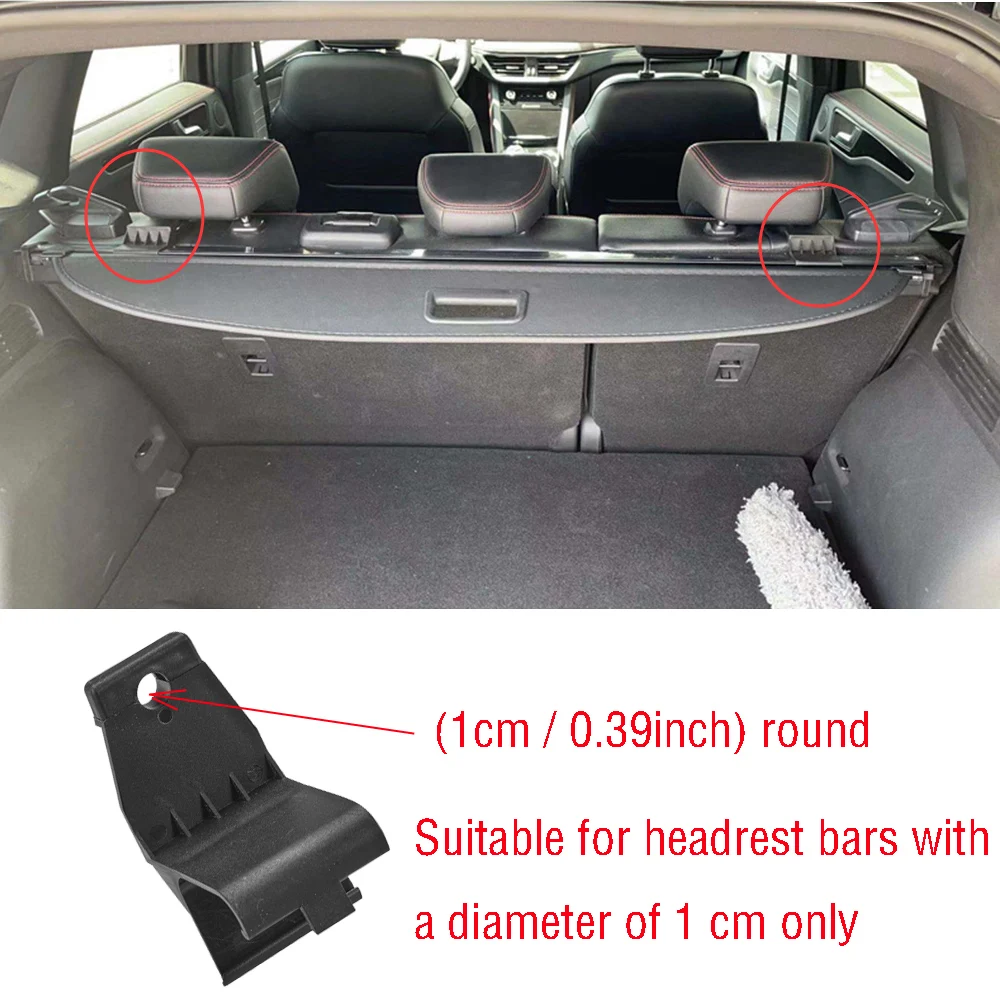 Black Trunk Shade Rear Parcel Shelf Cargo Cover For Ford ESCAPE 2020-2023 Car Boot Luggage Security Shield Shade