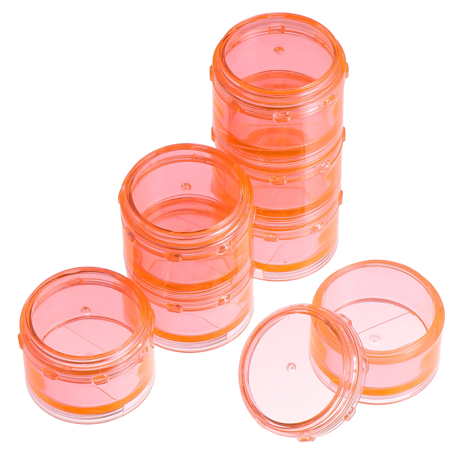 

Portable Pill Box Organizer Sealed Container Plastic Lightweight Compact Independent Packaging Divided Sections
