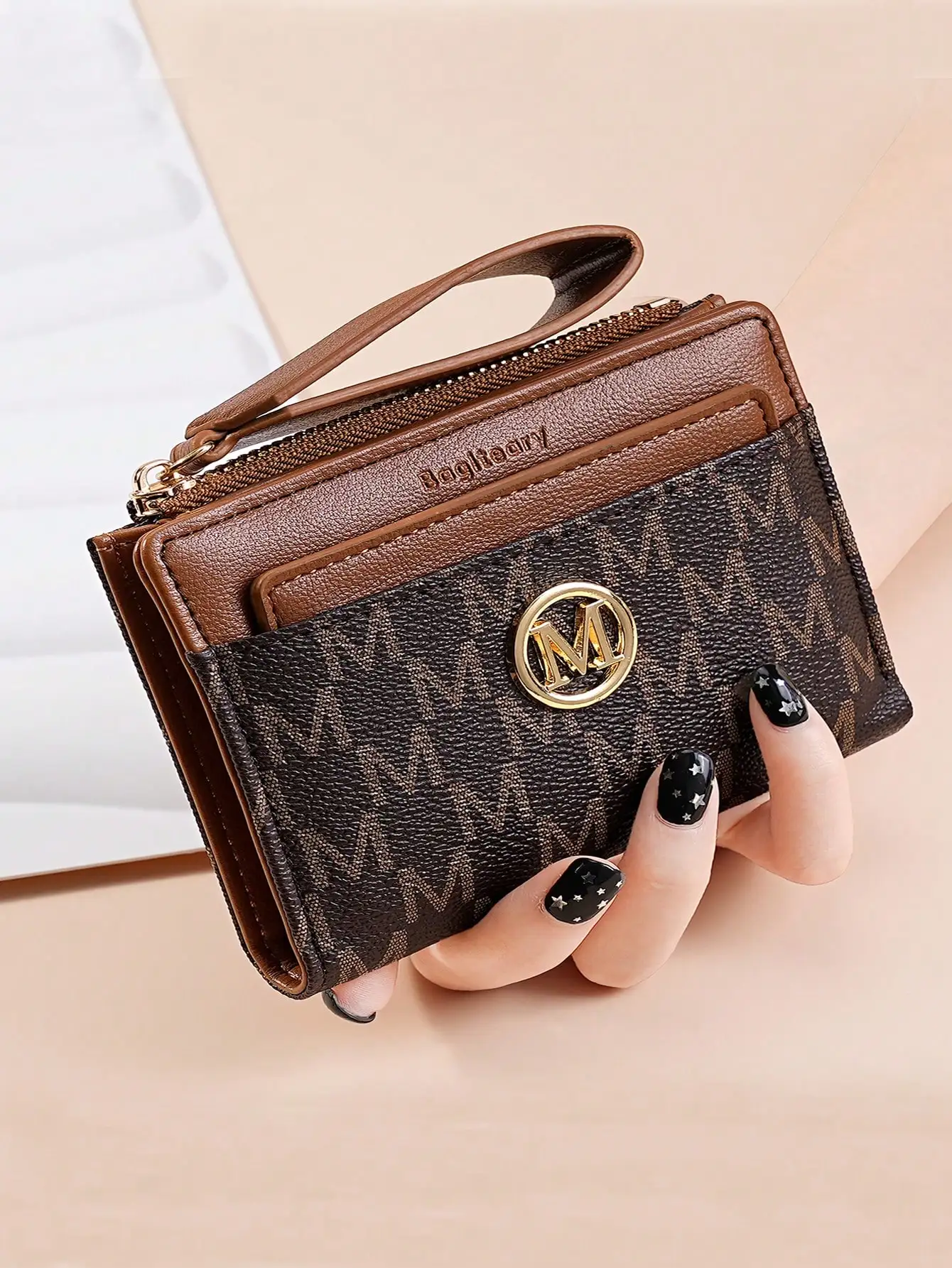 

European & American Lychee Texture Minimalist Women Wallet High-Quality Elegant Bifold Card Slots Zipper Coin Purse For Women Wallet Mini Wallet Purse Wallet Small Wallet Cute Wallet Wristlet Wallet Purses For Woman Wallet For Ladies