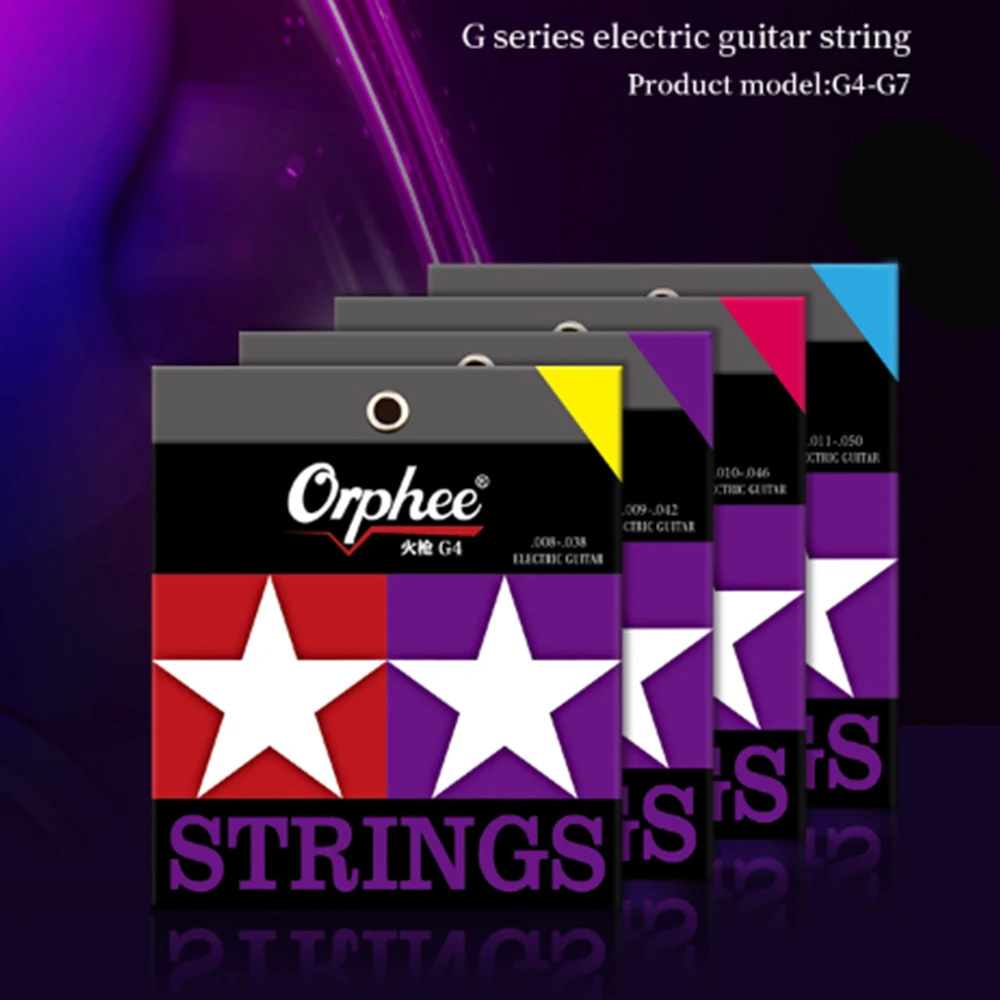 Orphee G Series Electric Guitar Strings 3 Types Hexagon Steel Core Wire String Pure Nickel Windings Strings Guitar Accessories