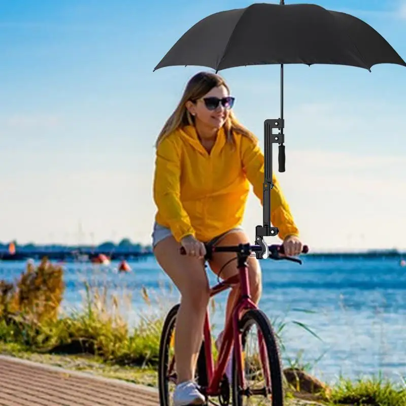 Bicycle Umbrella Holder Wheelchair Umbrella Connector Stroller Umbrella Stands Any Angle Swivel Rain Gear Tool