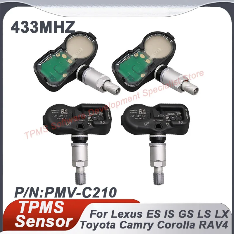 

1/4PCS 433MHZ TPMS Tire Pressure Sensor For Lexus ES GS LC LX LS Toyota Camry Corolla Land Cruiser RAV4 42607-02031 PMV-C210