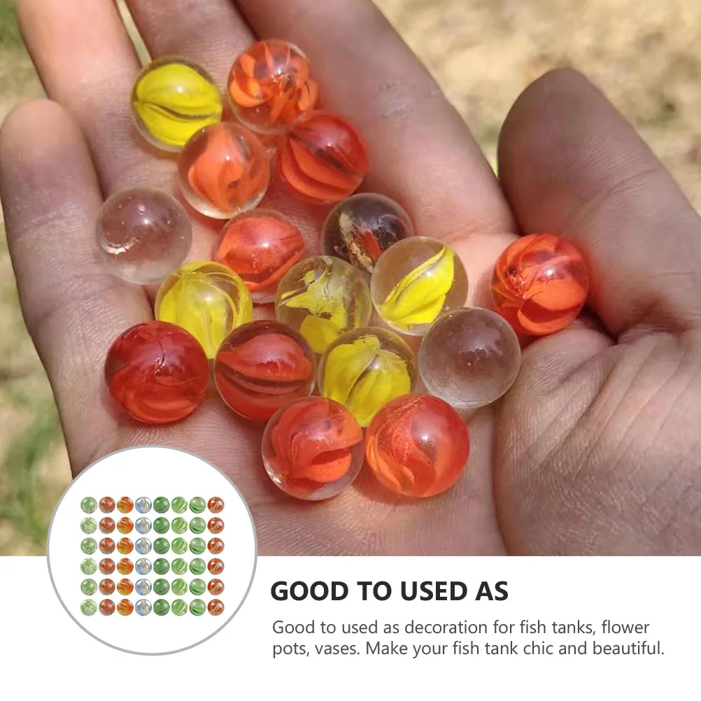 

100pcs Marbles Decorative Glass Balls Glass Marbles Toys for Fish Tank Vase Plant Kids Toy Long Lasting Use