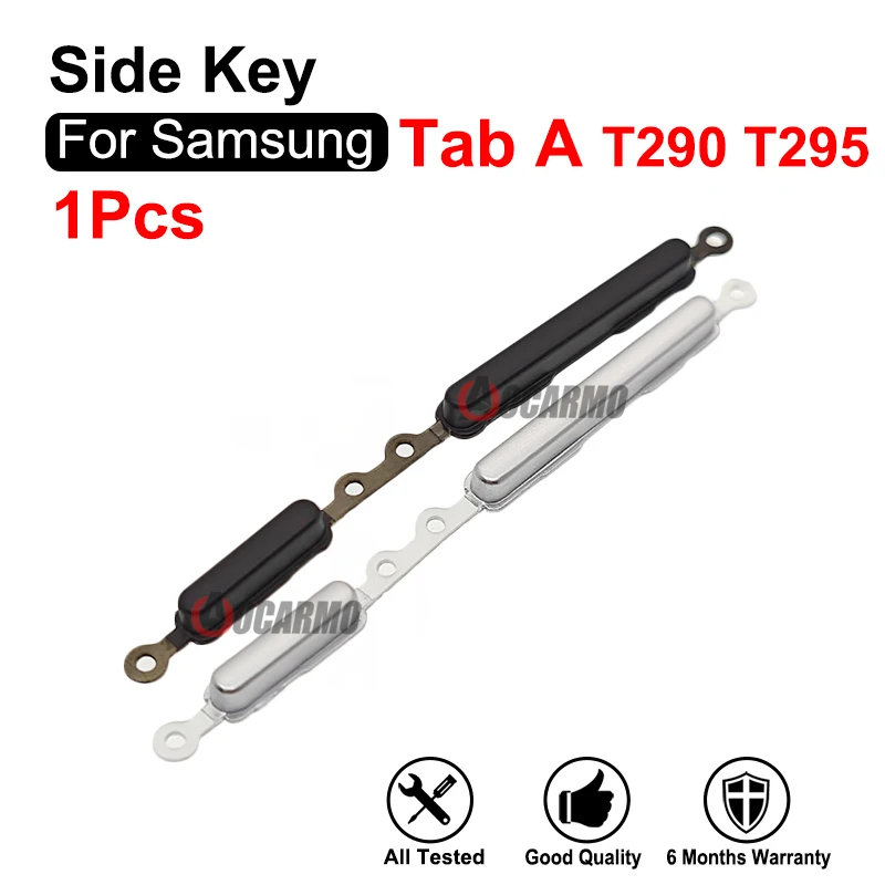 Black/Silver For Samsung Galaxy Tab A 8.0'' SM-T290 T295 Side Button Keys Power Volume Buttons Replacement Parts