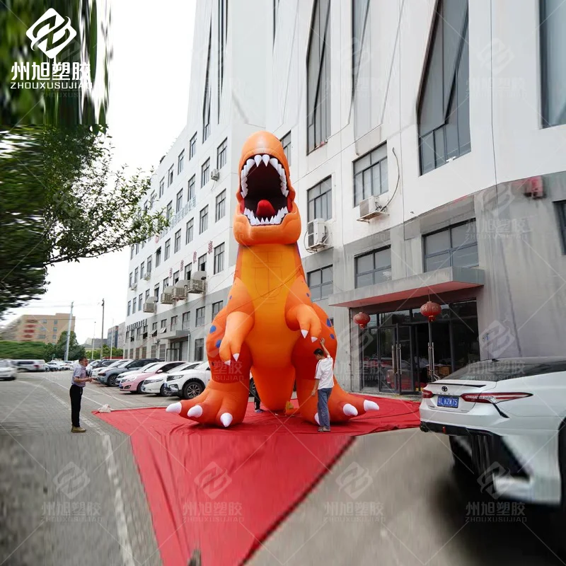 

Надувная гигантская модель динозавра на заказ, декоративный элемент для открытых площадок, парков развлечений и рекламы