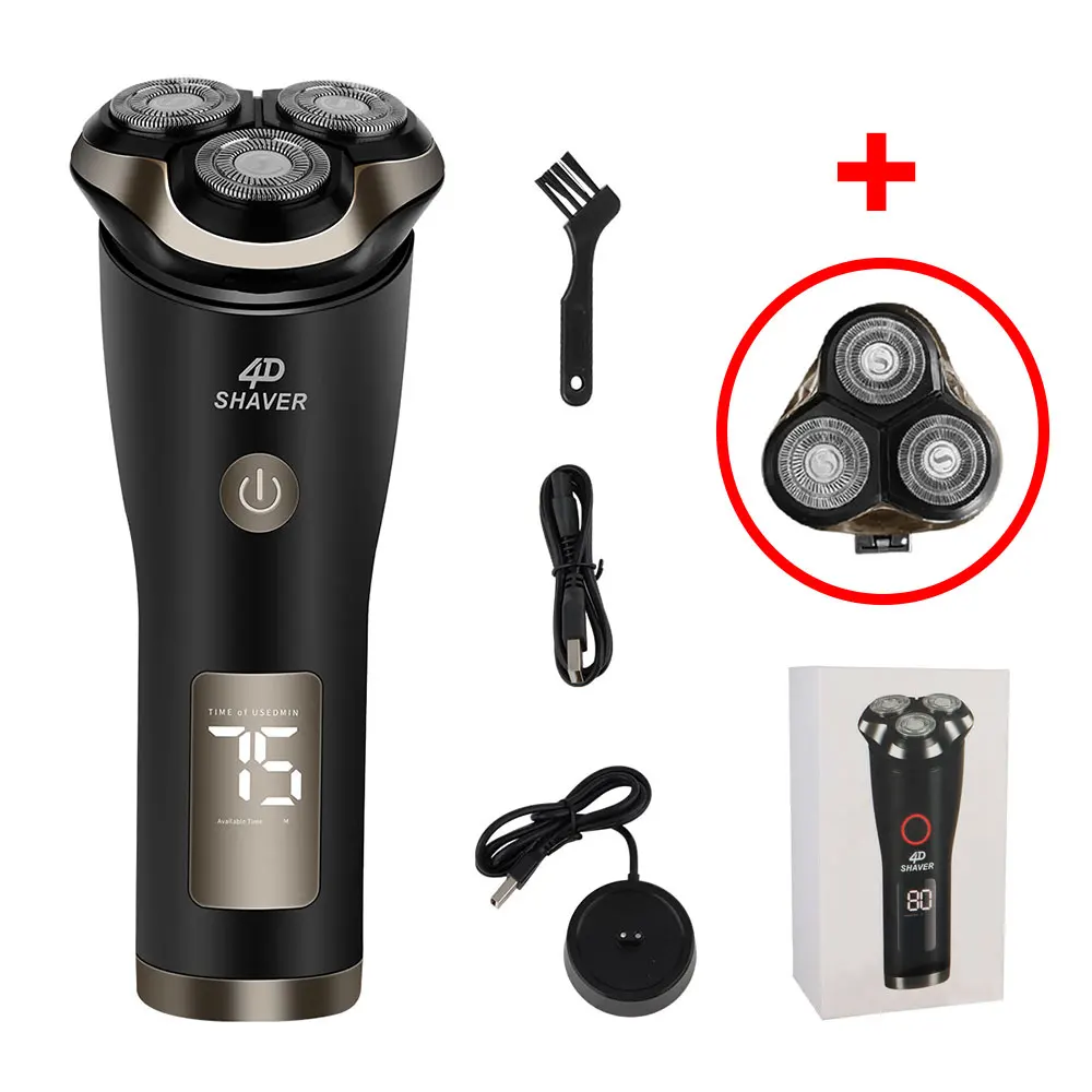 Neue 9D Elektrische Rasierer USB Auto-montiert High-power Ganzkörper Waschen Bart Messer Wiederaufladbare Rasierer haar schneiden maschine