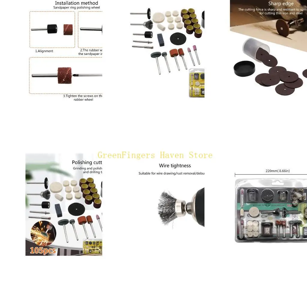 

F68d 105pcs Роторно -монтированные абразив