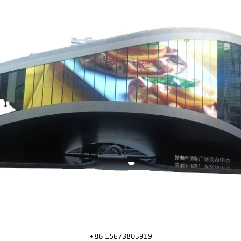 Waterproof Transparent Glass Led Curtain Wall Screen Transparent Led Display Screen P15.625