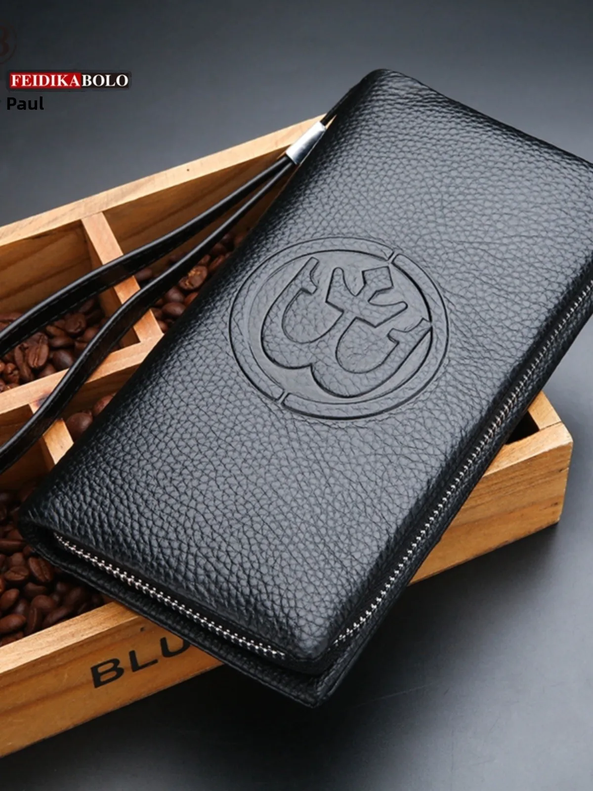 

Новая мужская сумка из натуральной кожи, длинный кошелек, мягкий кожаный клатч для использования на открытом воздухе, модный аккор