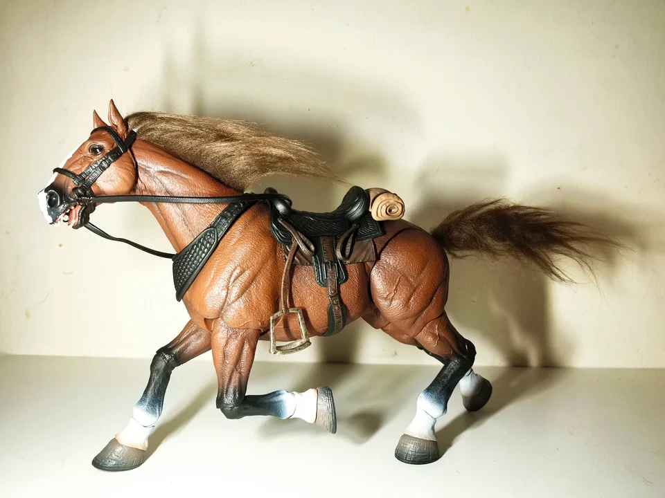 1/12 Scale Mobile War Horse Simulation PVC Animal Model for Action Figures Soldier Scene Decor Accessories