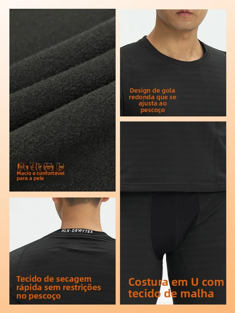hylaeion-men's-thermal-underwear-set-breathable-outdoor-leisure-fce-lined-comfortable-home-clothes-polyester-fiber