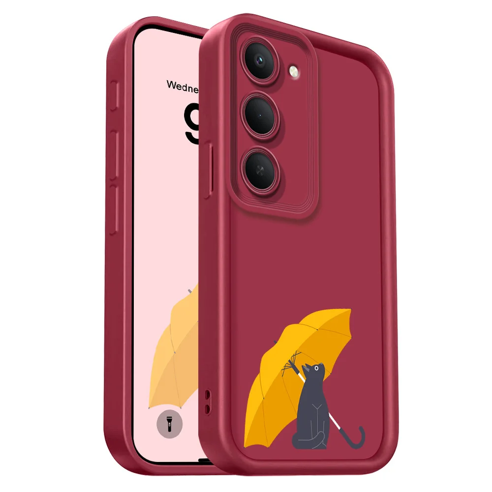 Umbrella Cat Phone Case For Xiaomi Redmi 15 15A 15C 14C 13 13C 12 12C A7 A5 A3 A2 A1 Pro Plus 4G 5G Staircase Soft Cover view 6