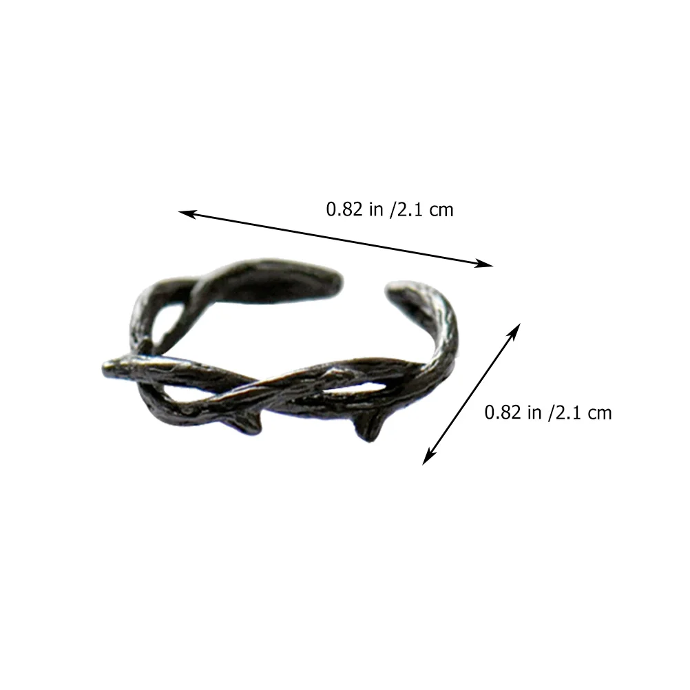 2 Stück Rosen-Paarringe, schwarz, offener Schwanz, Fingerdekoration, Hochzeitstag, Modeschmuck für einzigartiges Design, langlebig, Premium