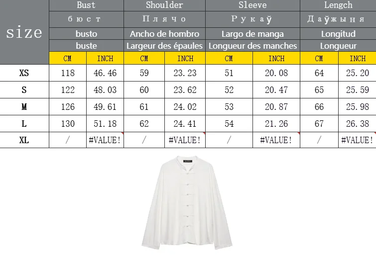 Damen Vintage Casual Bluse Weiß Einfarbig O-Ausschnitt Einreihig Langarm Lose Hemdbluse Mode 2026 Sommer Herbst Bluse – Detail 1