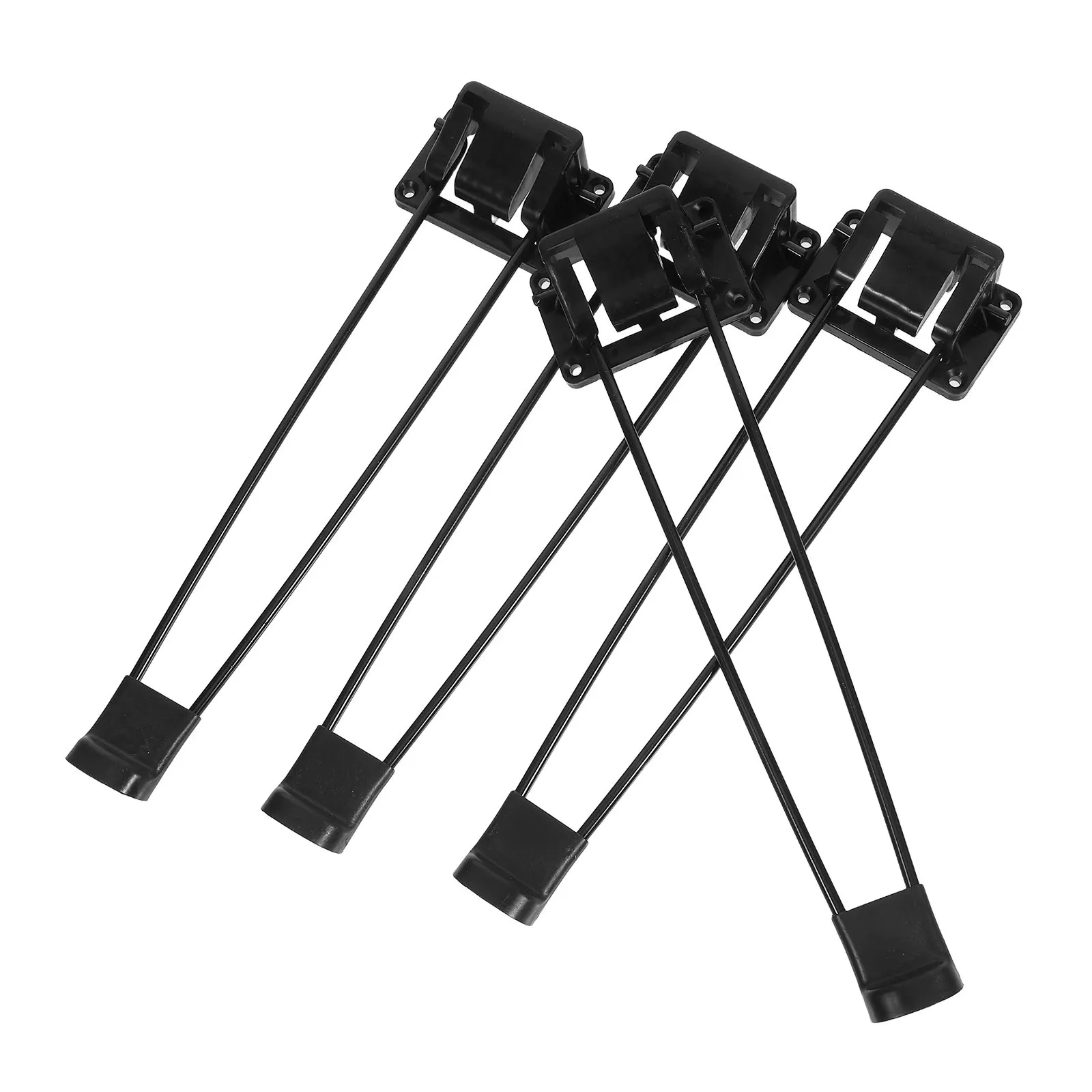 4Pcs Black Metal Folding Table Legs Compact Collapsible Design for Outdoor Camping Picnic Tables Easy Assembly Hairpin Style
