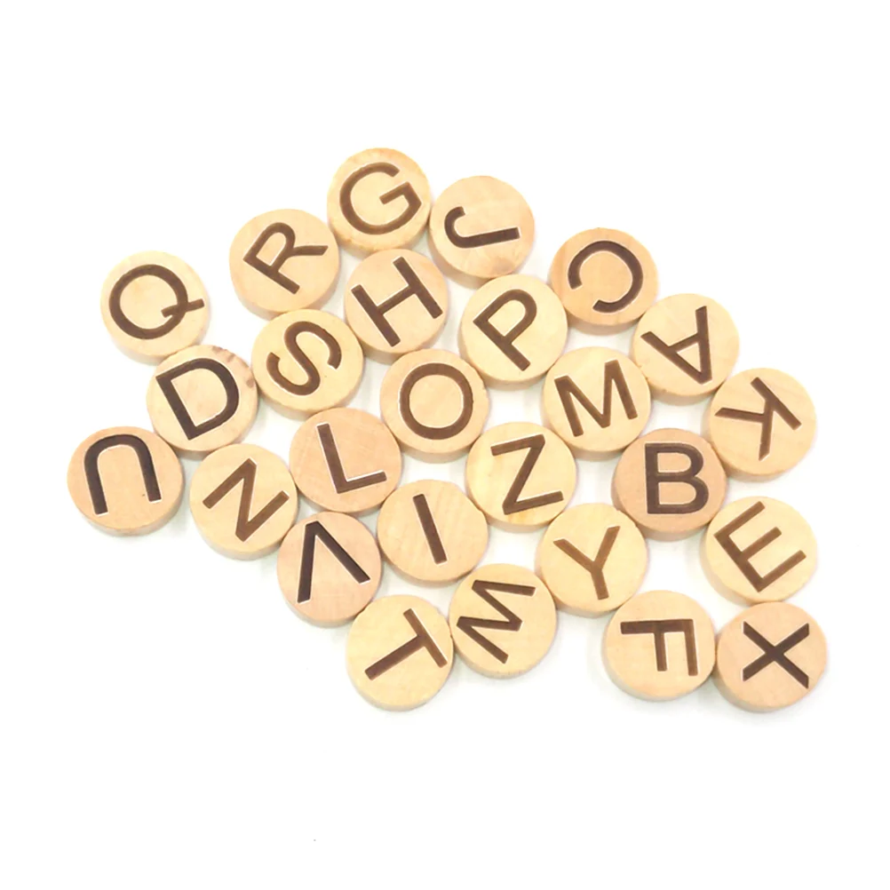 

78pcs Wooden Letter Slices Premium Material DIY Craft Supplies Smooth Surface Educational Prop Great Gift Sewing Accessories