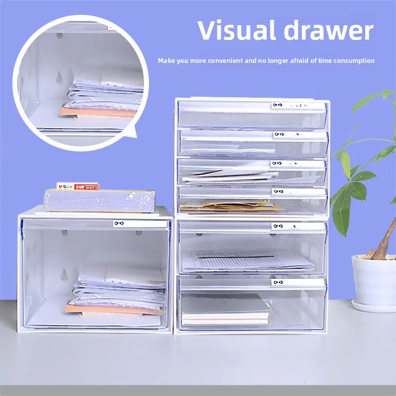 Drawer Type A4 File Storage Box Office Desktop Sundry Data File Classification Creative Group Box