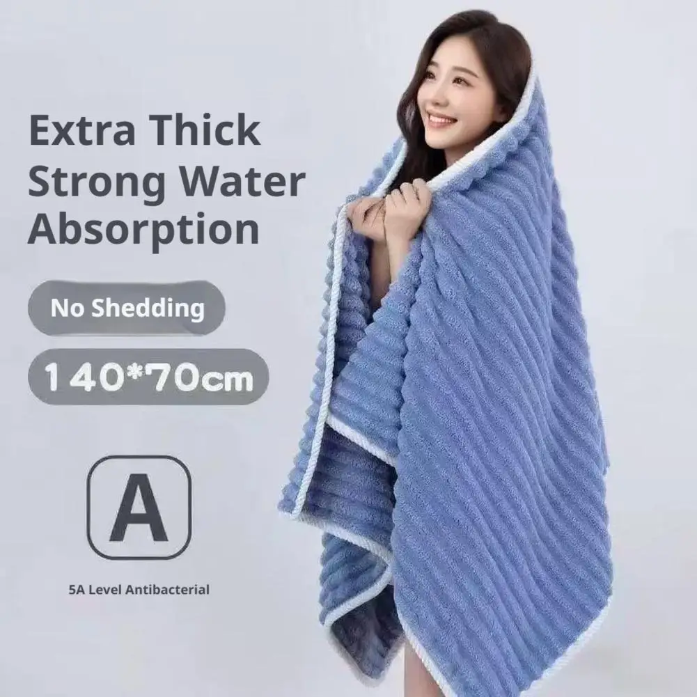 70x140 CM Coral Fleece Bath Towel, Ultra Soft Quick-Dry Bath Sheets, Lightweight Highly Absorbent Towels for Home Spa Gym Travel