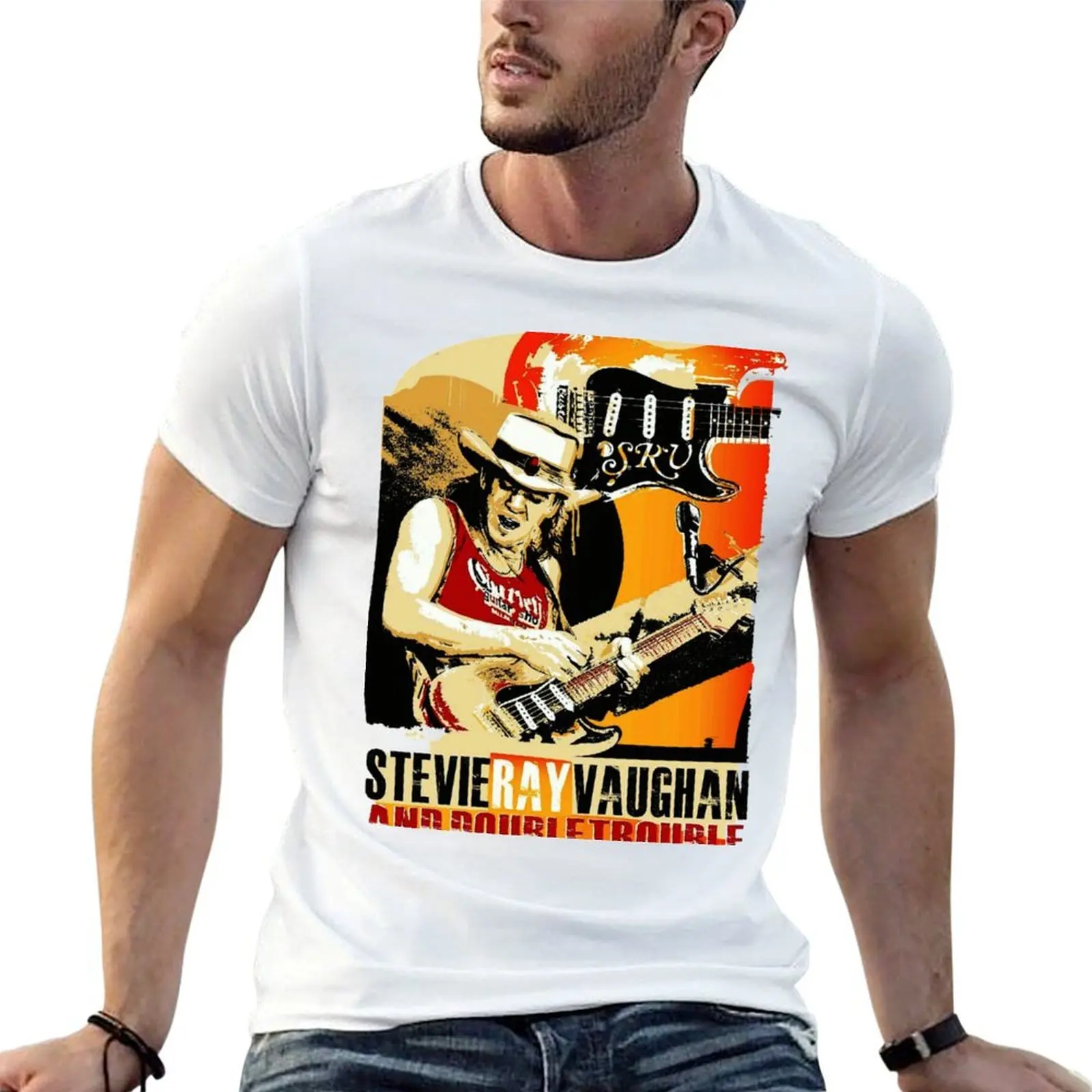 

Stevie Ray Vaughan T-Shirt cotton t shirt man t shirts for man cotton funny t shirt man luxury T-shirt