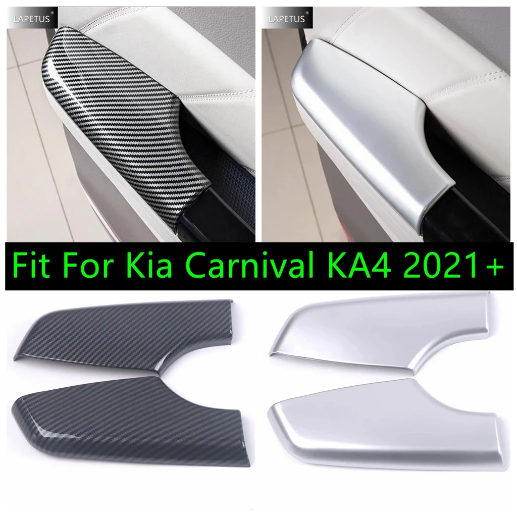 

Matte / Carbon Fiber Car Door Armrest Window Lift Switch Panel Decor Cover Trim ABS Accessories For Kia Carnival KA4 2021 - 2024