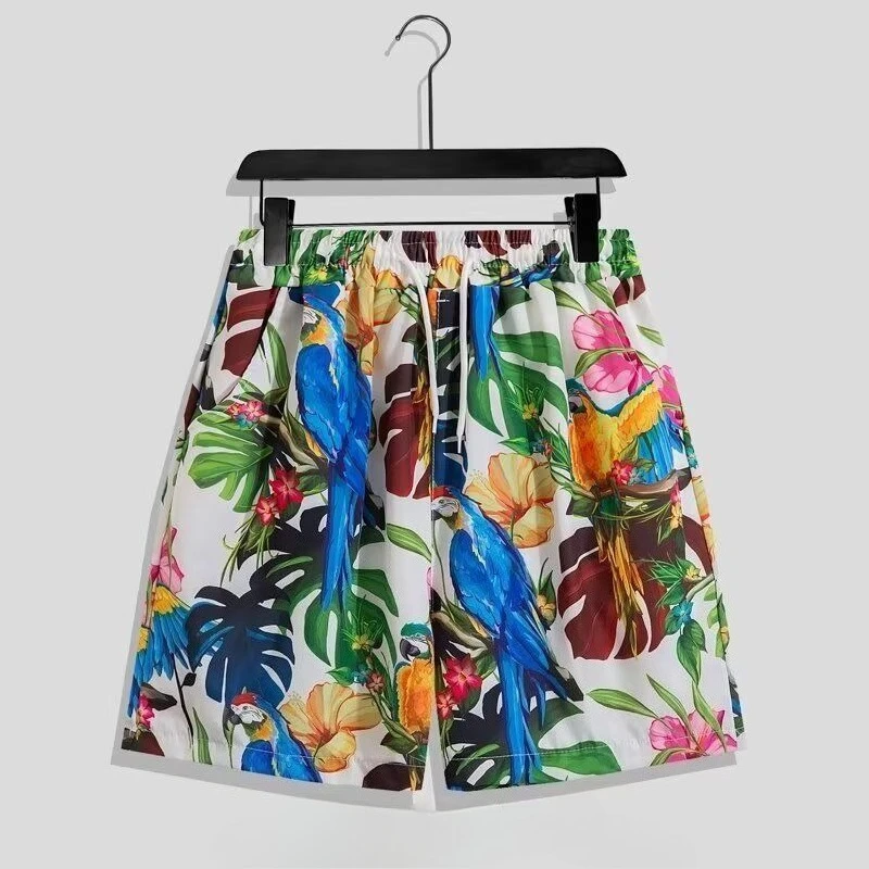

Men's Bohemian Swim Trunks Quick Dry Beach Shorts Icy Silk Surfing Board Shorts Summer Holiday Spa Bottom Wear