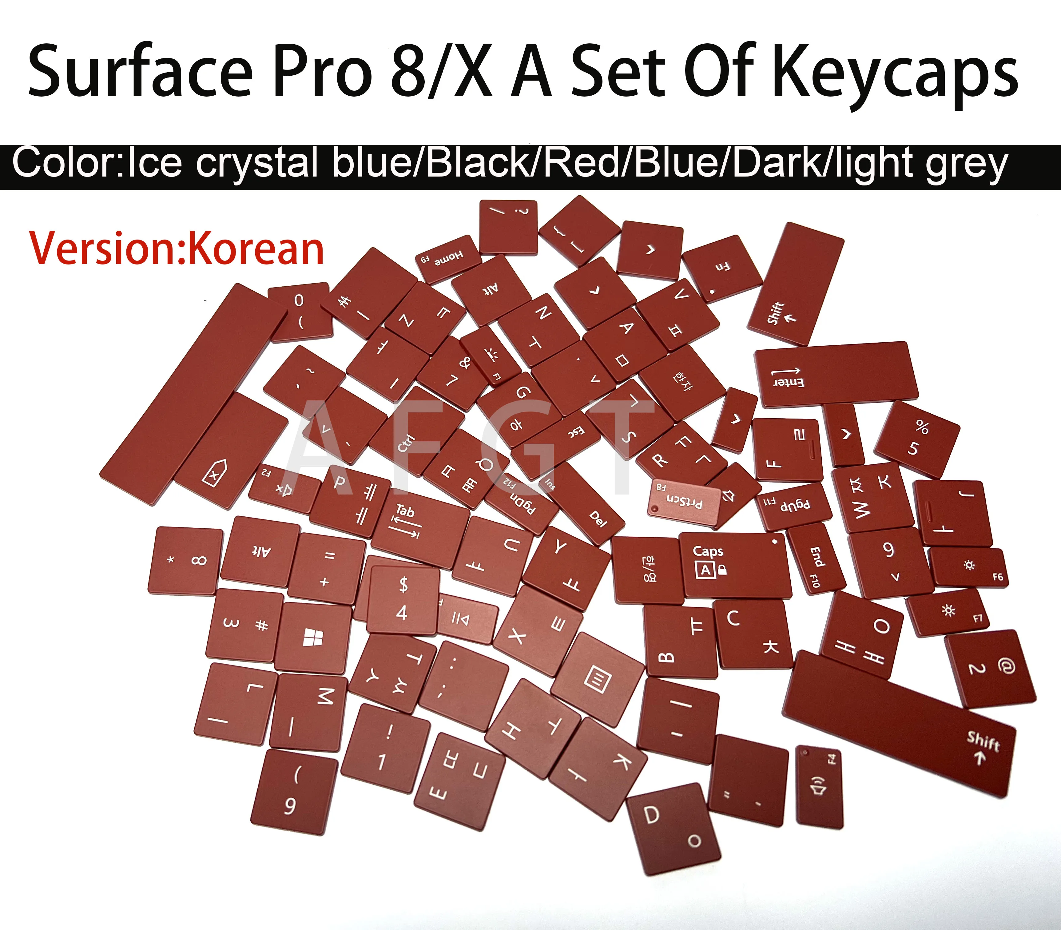 Original For Surface Pro8 ProX Key Cap Keyboard Cap 1983 1876  Complete Set Of Keycaps  Black Grey Blue Red Korean