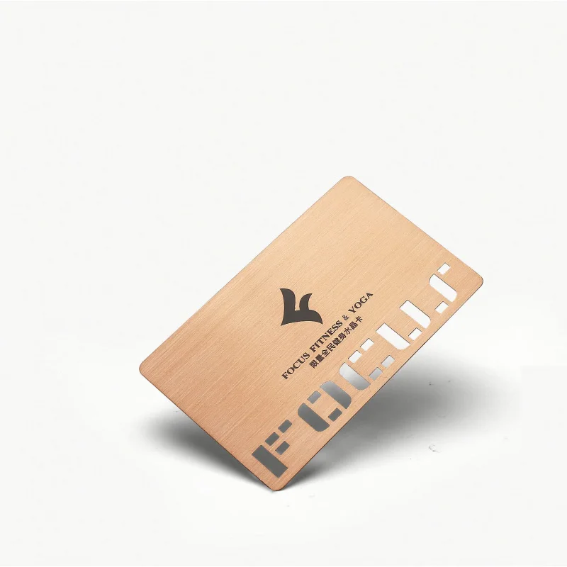 custom.Customizable Business Card Rose Metal Membership Card with Engraved and Text