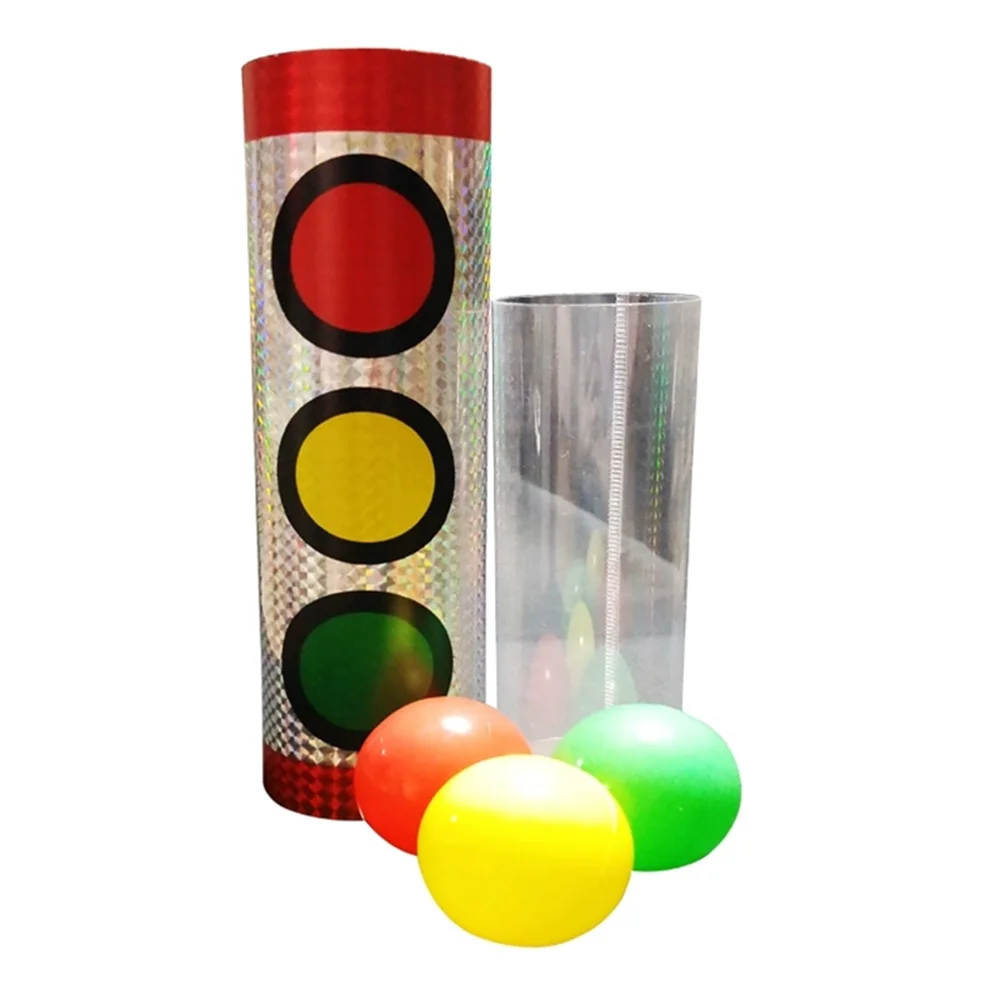 

Professional Miracle Balls Magic Trick - Instant Color Change Traffic Light Gimmick for Stage Mentalism Props (Red/Yellow/Green)