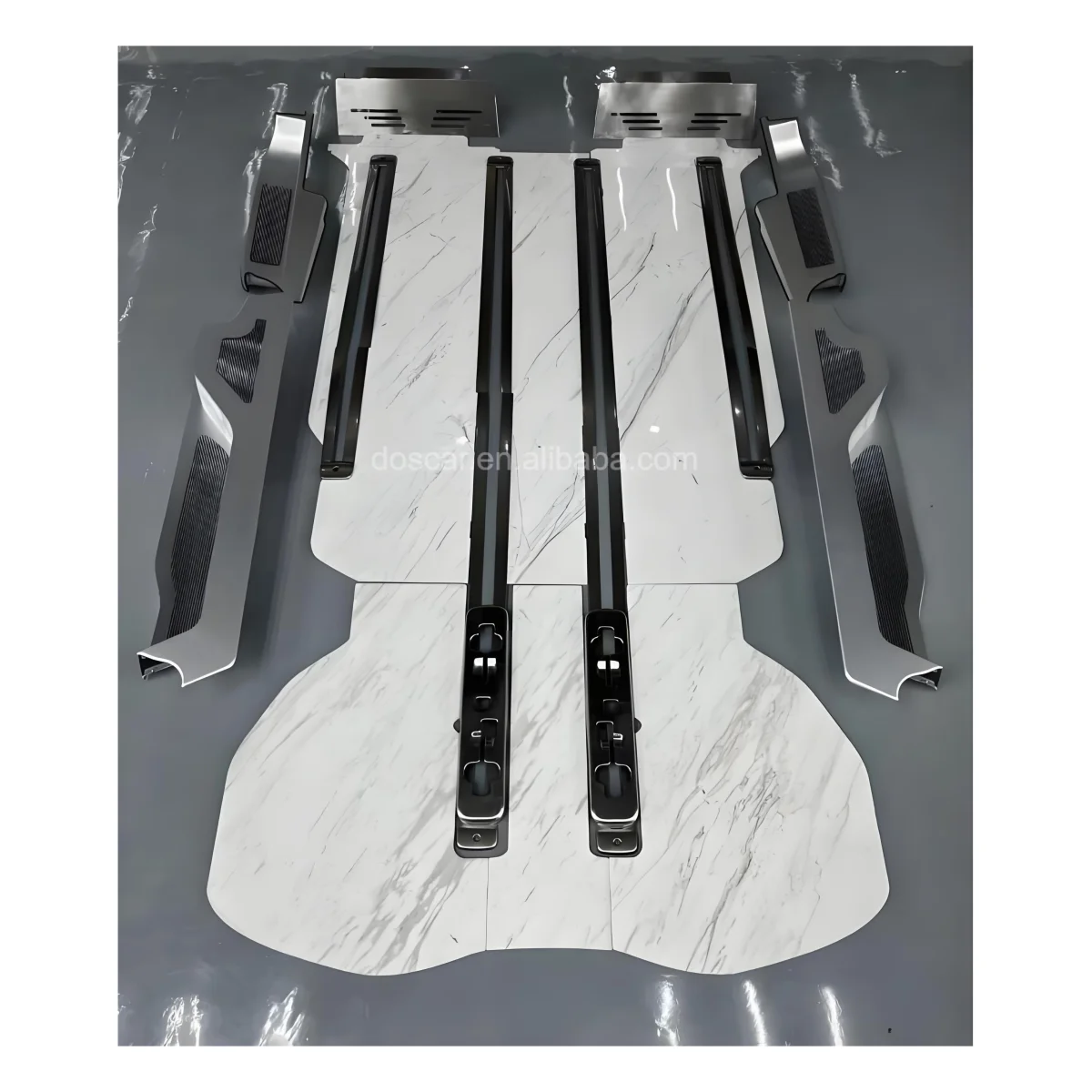 MPV RV Interior Accessories Flooring MPV RV Floor For Vito Vclass Sienna And Carnival Car Flooring With Marble Pattern
